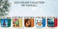 Load image into Gallery viewer, Warm Apple Cider Donut + Cinnamon Sugar | Strong, Large 3 Wick Candle for Winter | Clean Burning, Long Lasting, Highly Scented, Non Toxic Soy Wax | Unique Food Candles for Kitchen Decor | Big 14oz Jar