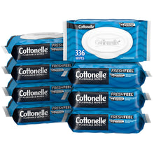 Load image into Gallery viewer, Cottonelle Freshfeel Flushable Adult Wet Wipes, 8 Flip-Top 42-Count Packs (336 Wipes Total)