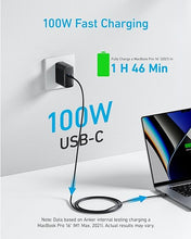 Load image into Gallery viewer, Mac Book Pro Charger, 100W USB C Charger, Anker Compact and Foldable Fast Charger for MacBook Pro, MacBook Air, Samsung Galaxy, iPad Pro, and All USB C Devices, 5 ft USB C to USB C Cable Included