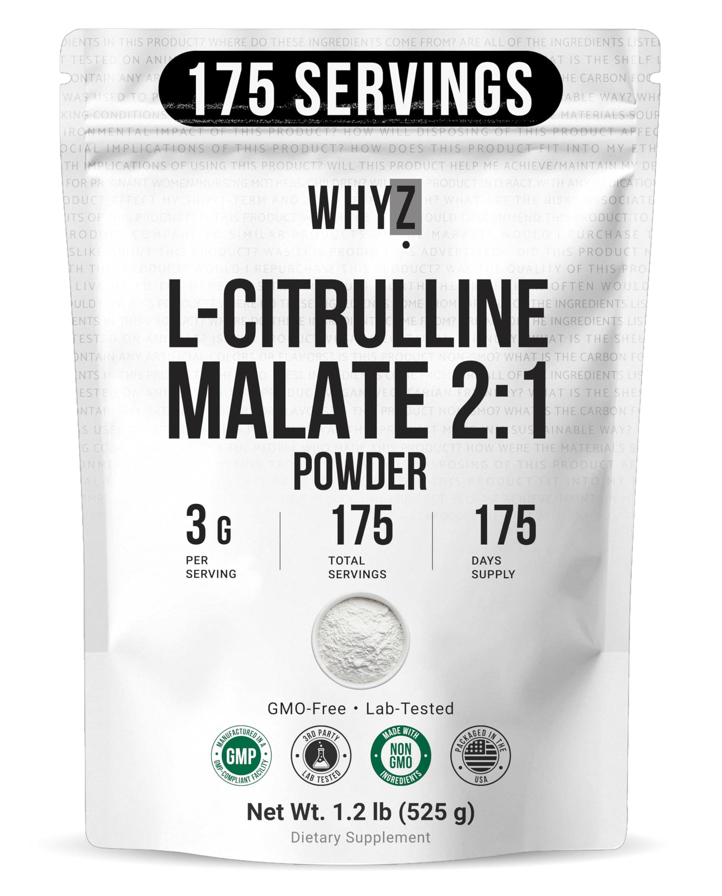 L-Citrulline Malate 2 : 1 Powder Unflavored L Citrulline Malate Nitrate-Rich Dissolves…