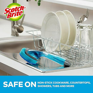 Scotch-Brite Non-Scratch Dishwand Kit, Includes 1 Wand & 7 Refill Pads, Keep Hands Out of the Mess