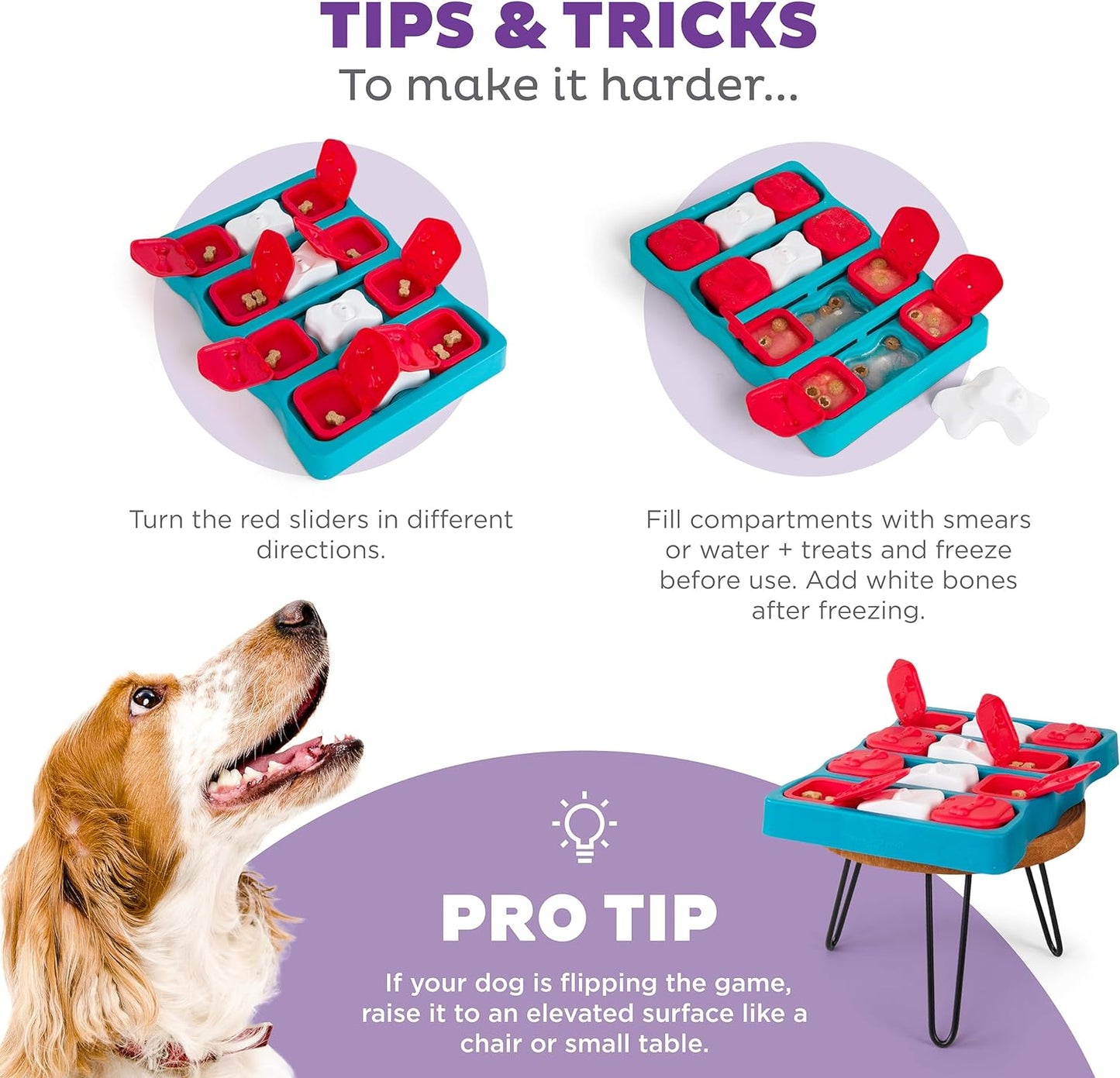 Outward Hound Nina Ottosson Dog Brick Interactive Treat Puzzle Dog Toy, Intermediate