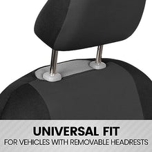 Load image into Gallery viewer, BDK PolyPro Car Seat Covers Full Set in Charcoal on Black – Front and Rear Split Bench Seat Covers for Cars, Easy to Install Car Seat Cover Set, Car Accessories for Auto Trucks Van SUV