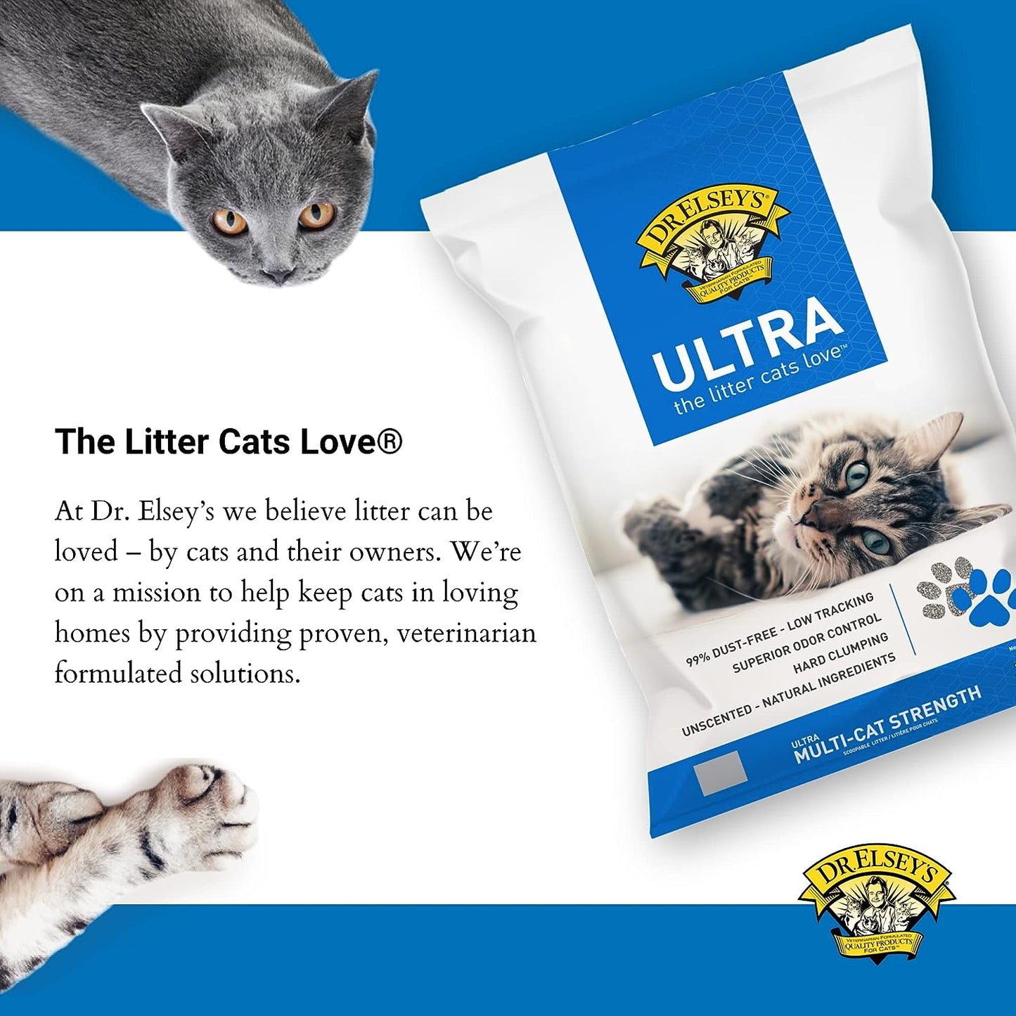 Dr. Elsey's Precious Cat Ultra Cat Litter, 18 pound bag