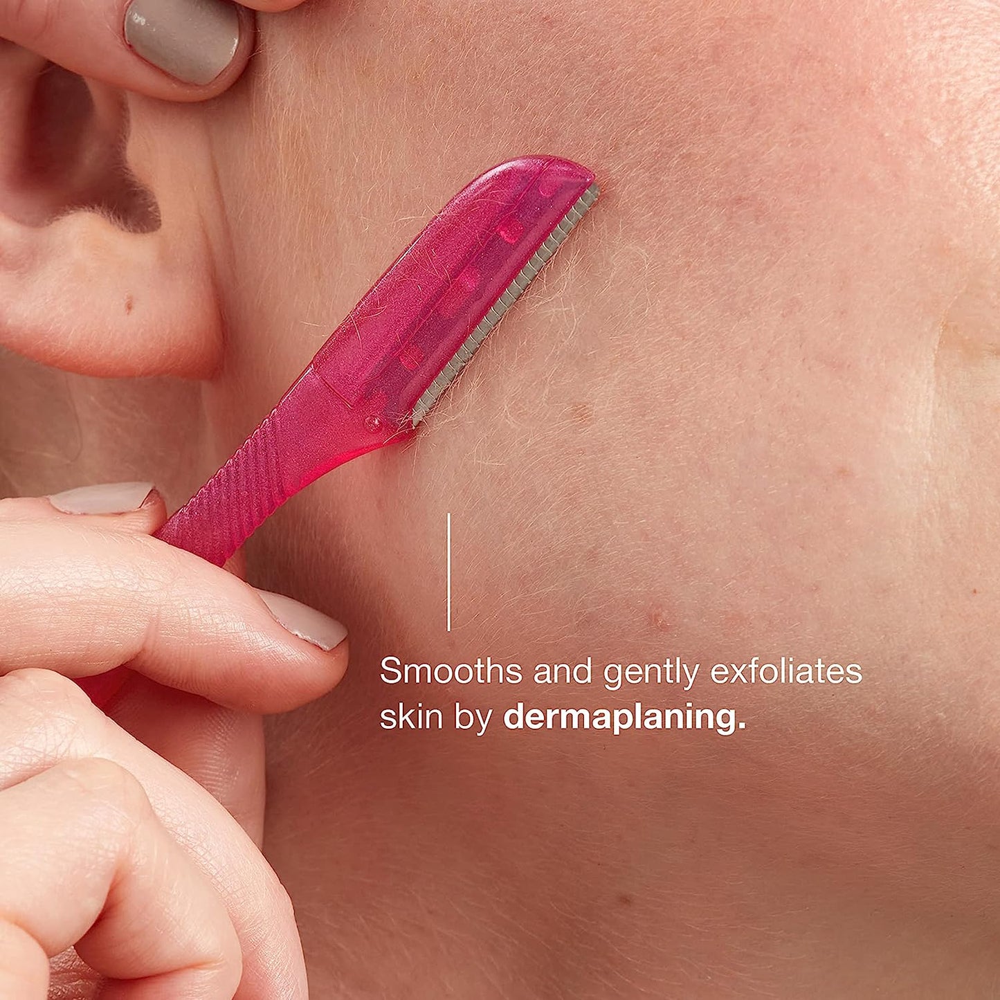 Schick Hydro Silk Touch-Up Exfoliating Dermaplaning Tool, Face & Eyebrow Razor with Precision Cover- 3 Count | Dermaplaning Razor For Women