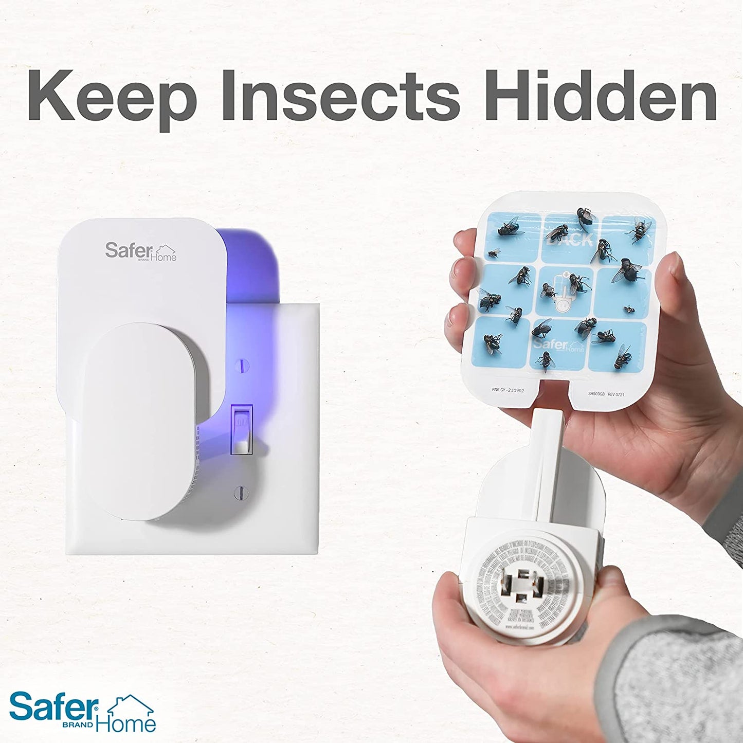 Safer Home SH502 Indoor Plug-In Fly Trap for Flies, Fruit Flies, Moths, Gnats, and Other Flying Insects – 400 Sq Ft of Protection