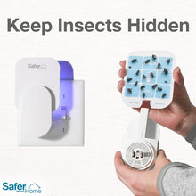 Load image into Gallery viewer, Safer Home SH502 Indoor Plug-In Fly Trap for Flies, Fruit Flies, Moths, Gnats, and Other Flying Insects – 400 Sq Ft of Protection