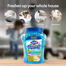 Load image into Gallery viewer, Clorox Fraganzia Air Freshener Crystal Beads Fresh Ocean Breeze 12oz | Long-Lasting Air Freshener Beads 12 Ounces | Easy to Use Vented Jar Air Scent Beads for Homes, Bathrooms, Closets, Car or Office