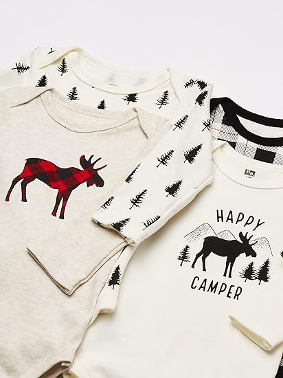 Hudson Baby unisex-baby Cotton Long-sleeve Bodysuits
