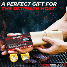 Load image into Gallery viewer, Alpha Grillers Instant Read Meat Thermometer for Grill and Cooking. Best Waterproof Ultra Fast Thermometer with Backlight &amp; Calibration. Digital Food Probe for Kitchen, Outdoor Grilling and BBQ!