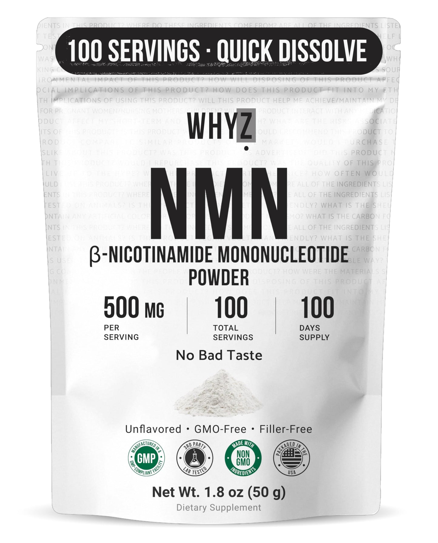 Pure NMN Powder Nicotinamide Mononucleotide Quick Dissolved NMN Supplement Powder 100%…