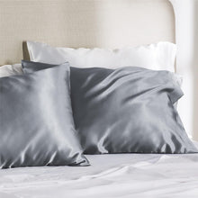 Load image into Gallery viewer, Bedsure Satin Pillowcase for Hair and Skin Queen - Dark Grey Silk Pillowcase 2 Pack 20x30 Inches - Satin Pillow Cases Set of 2 with Envelope Closure, Gifts for Women Men