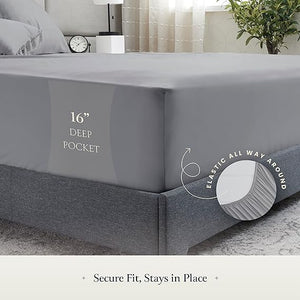 BELADOR Silky Soft Queen Sheet Set - Luxury 6 Piece Bed Sheets for Queen Size Bed, Secure-Fit Deep Pocket Sheets with Elastic, Breathable Hotel Sheets & Pillowcase Set, Wrinkle Free Oeko-Tex Sheets