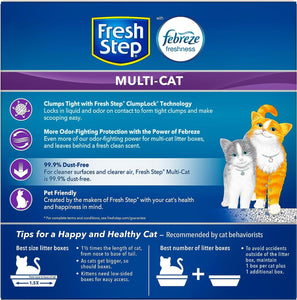 Fresh Step Clumping Cat Litter, Multi-Cat Odor Control, 14 lbs