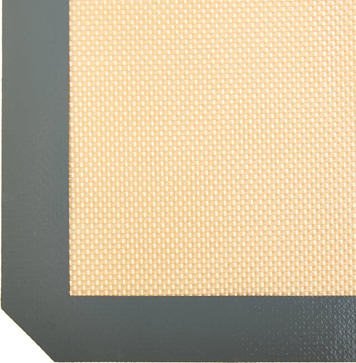 Amazon Basics Silicone, Non-Stick, Food Safe Baking Mat, Pack of 2, New Beige/Gray, Rectangular, 16.5" x 11.6"
