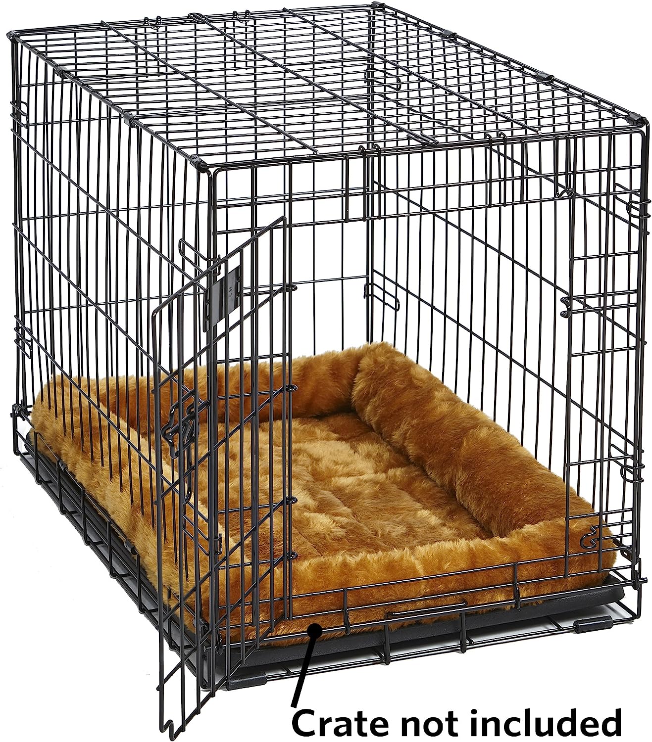 MidWest Homes for Pets Cinnamon 18-Inch Pet Bed w/ Comfortable Bolster | Ideal for Small Breeds & Fits an 18-Inch Crate | Easy Maintenance Machine Wash & Dry