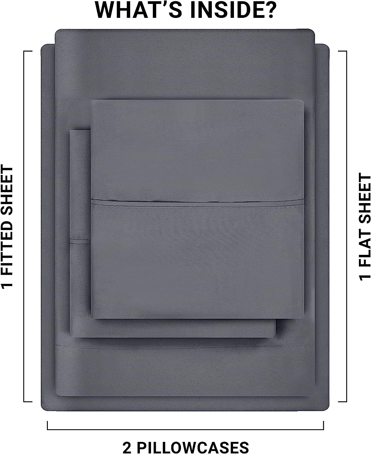 Utopia Bedding Queen Bed Sheets Set - 4 Piece Bedding - Brushed Microfiber - Shrinkage and Fade Resistant - Easy Care (Queen, Grey)