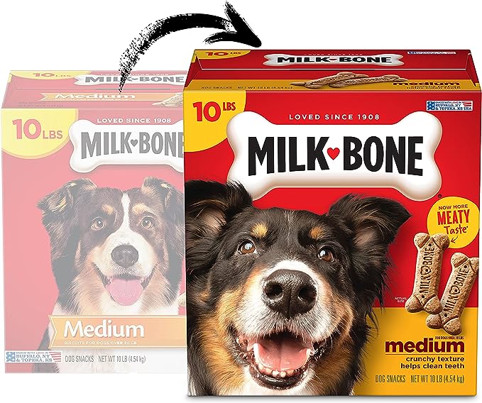 Milk-Bone Original Dog Biscuits, Medium Crunchy Dog Treats, 10 Pound