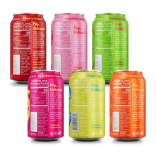 Load image into Gallery viewer, POPPI Sparkling Prebiotic Soda w/Gut Health, Beverages w/Apple Cider Vinegar, Seltzer Water &amp; Fruit Juice, Low Calorie &amp; Low Sugar Drinks, Fun Favorites Variety Pack, 12oz (12 Pack)