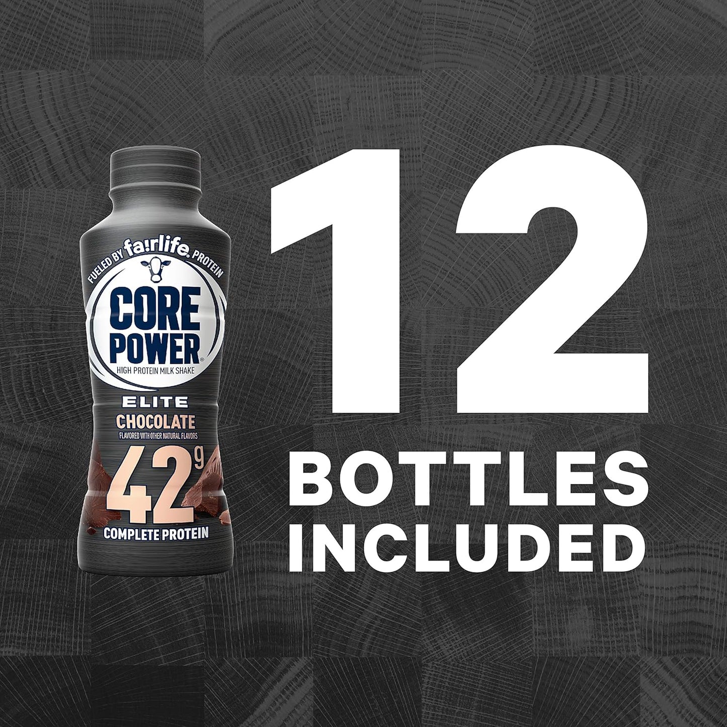 Core Power Fairlife Elite 42g High Protein Milk Shakes For kosher diet, Ready to Drink for Workout Recovery, Chocolate, 14 Fl Oz (Pack of 12), Liquid, Bottle