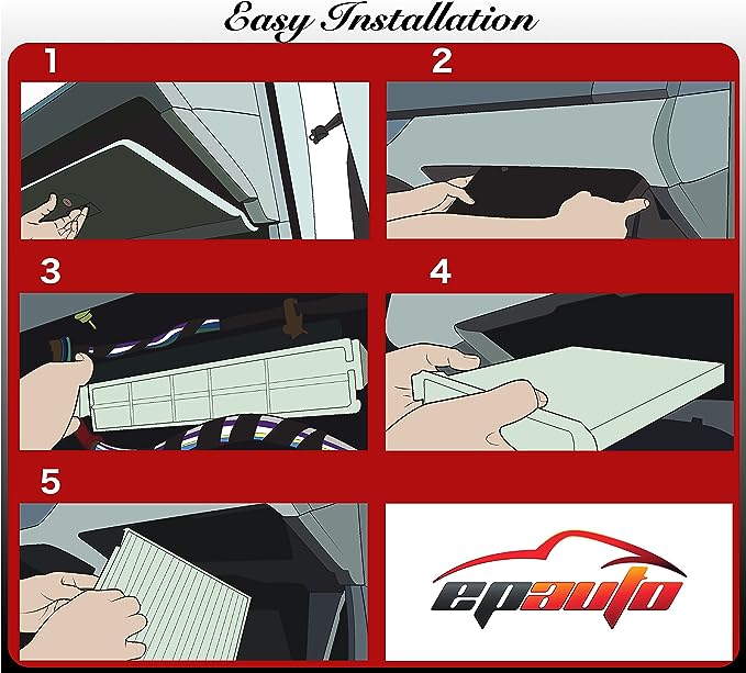 EPAuto CP285 (CF10285) Premium Cabin Air Filter includes Activated Carbon