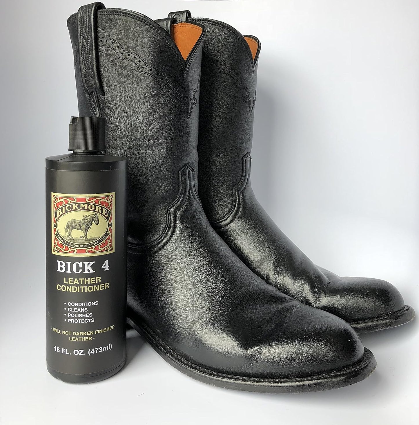 Bickmore Bick 4 Leather Conditioner 16 Fl Oz - Best Since 1882 - Cleaner & Conditioner - Restore Polish & Protect All Smooth Finished Leathers