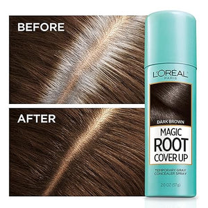 L'Oreal Paris Magic Root Cover Up Gray Concealer Spray Dark Brown 2 oz