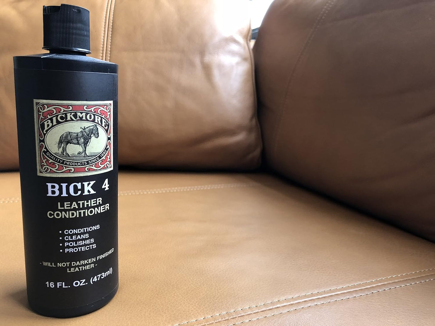 Bickmore Bick 4 Leather Conditioner 16 Fl Oz - Best Since 1882 - Cleaner & Conditioner - Restore Polish & Protect All Smooth Finished Leathers