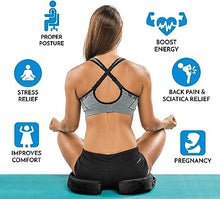 Load image into Gallery viewer, ComfiLife Gel Enhanced Seat Cushion - Non-Slip Orthopedic Gel &amp; Memory Foam Coccyx Cushion for Tailbone Pain - Office Chair Car Seat Cushion - Sciatica &amp; Back Pain Relief (Black)