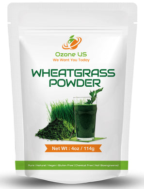 Wheatgrass Powder Wheat Grass Juice Powder Super Food Dietary Supplement Chlorophyll Rich Food Vegan Non-GMO - 4Oz